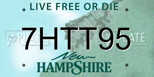 7HTT95 New Hampshire License Plate