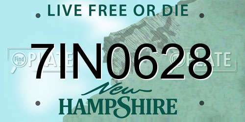 7IN0628 New Hampshire License Plate