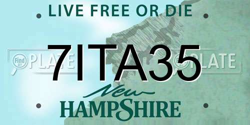7ITA35 New Hampshire License Plate