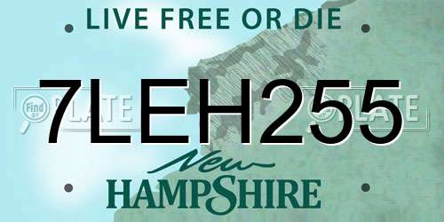 7LEH255 New Hampshire License Plate