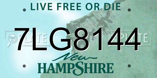 7LG8144 New Hampshire License Plate