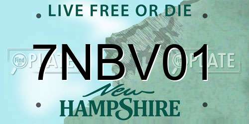 7NBV01 New Hampshire License Plate