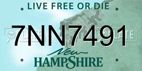 7NN7491 New Hampshire License Plate