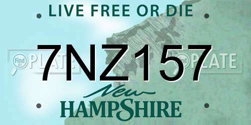 7NZ157 New Hampshire License Plate