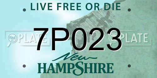 7P023 New Hampshire License Plate