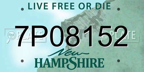 7P08152 New Hampshire License Plate