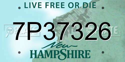 7P37326 New Hampshire License Plate
