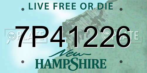 7P41226 New Hampshire License Plate