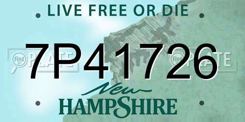 7P41726 New Hampshire License Plate