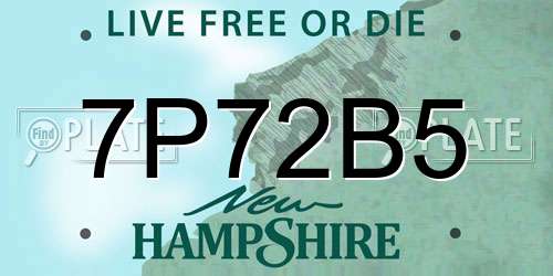 7P72B5 New Hampshire License Plate