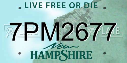 7PM2677 New Hampshire License Plate