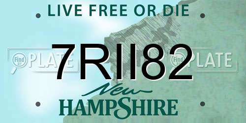 7RII82 New Hampshire License Plate