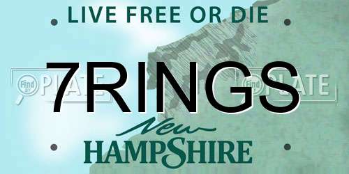 7RINGS New Hampshire License Plate