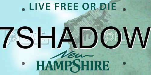 7SHADOW New Hampshire License Plate