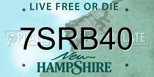 7SRB40 New Hampshire License Plate