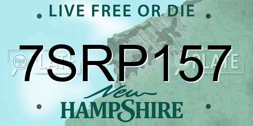 7SRP157 New Hampshire License Plate