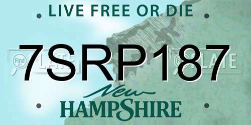 7SRP187 New Hampshire License Plate