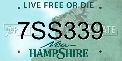 7SS339 New Hampshire License Plate