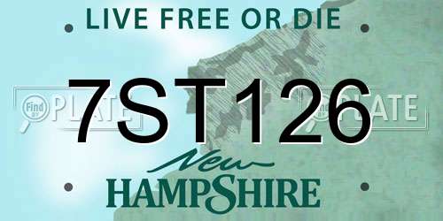 7ST126 New Hampshire License Plate