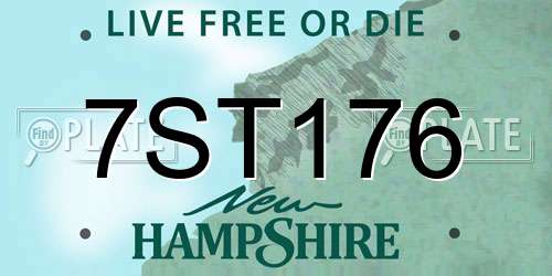 7ST176 New Hampshire License Plate