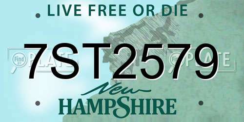 7ST2579 New Hampshire License Plate