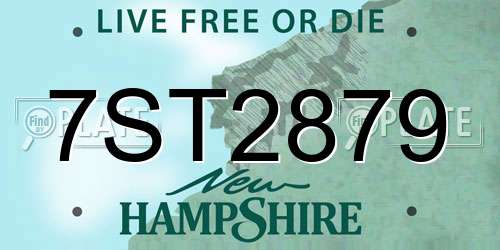 7ST2879 New Hampshire License Plate
