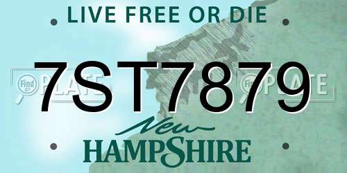 7ST7879 New Hampshire License Plate