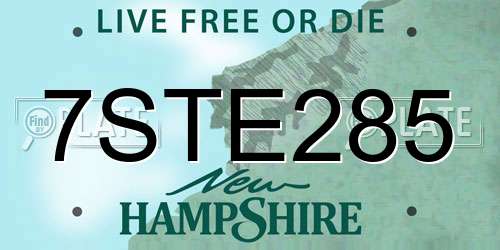 7STE285 New Hampshire License Plate
