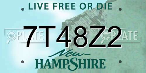 7T48Z2 New Hampshire License Plate