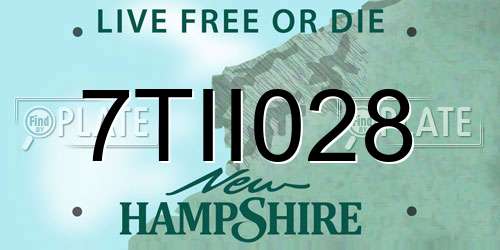 7TII028 New Hampshire License Plate