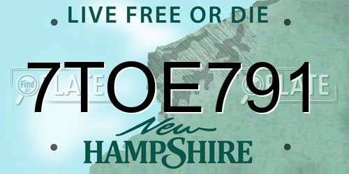 7TOE791 New Hampshire License Plate