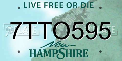 7TTO595 New Hampshire License Plate