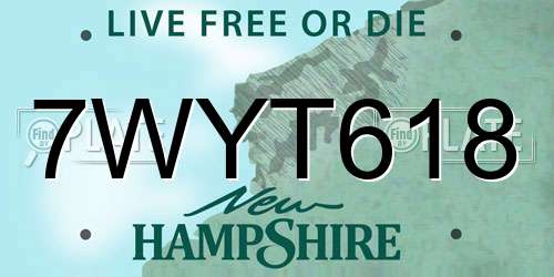 7WYT618 New Hampshire License Plate