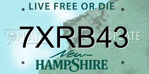 7XRB43 New Hampshire License Plate