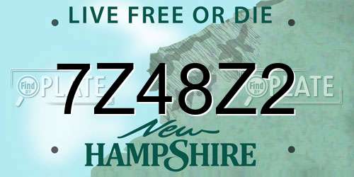 7Z48Z2 New Hampshire License Plate