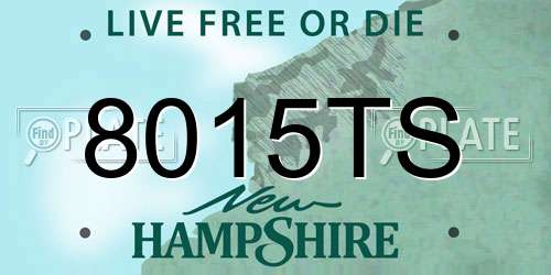 8015TS New Hampshire License Plate
