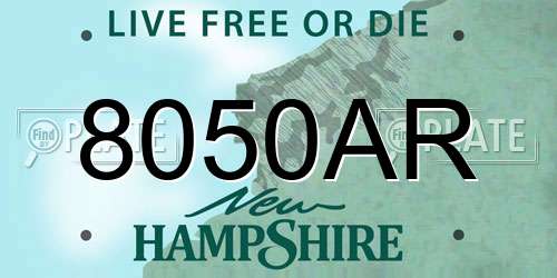 8050AR New Hampshire License Plate