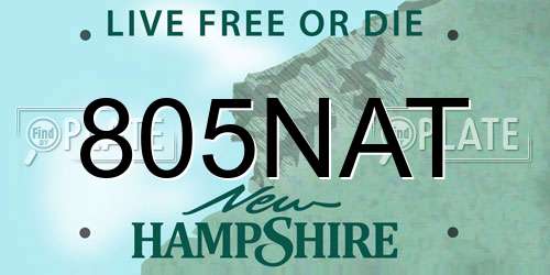 805NAT New Hampshire License Plate