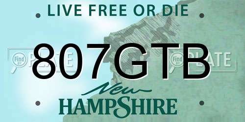 807GTB New Hampshire License Plate