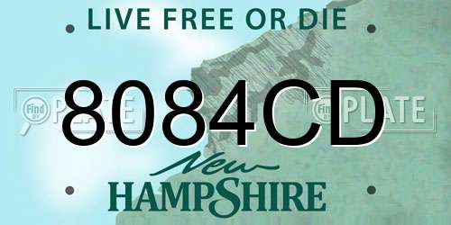 8084CD New Hampshire License Plate