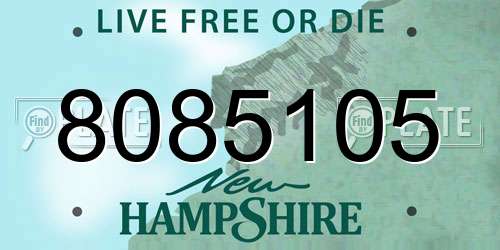8085105 New Hampshire License Plate