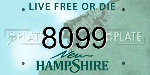 8099 New Hampshire License Plate
