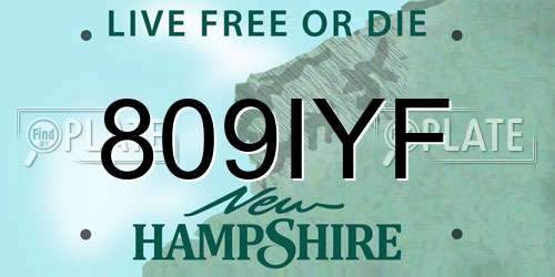 809IYF New Hampshire License Plate