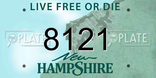 8121 New Hampshire License Plate