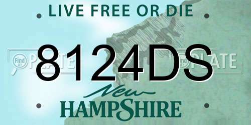 8124DS New Hampshire License Plate
