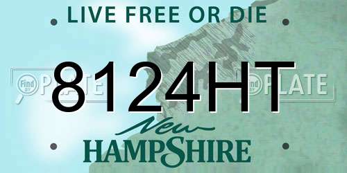 8124HT New Hampshire License Plate