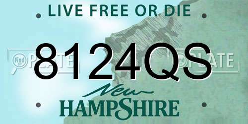 8124QS New Hampshire License Plate