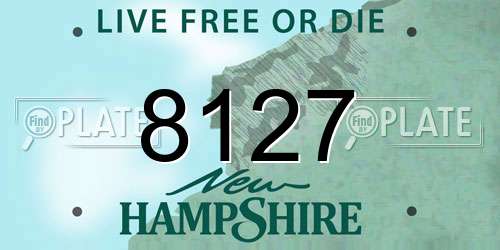8127 New Hampshire License Plate