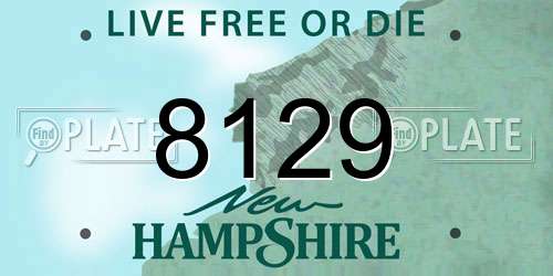 8129 New Hampshire License Plate
