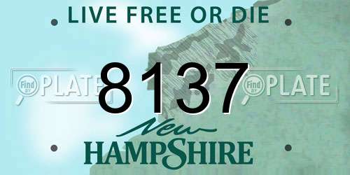 8137 New Hampshire License Plate